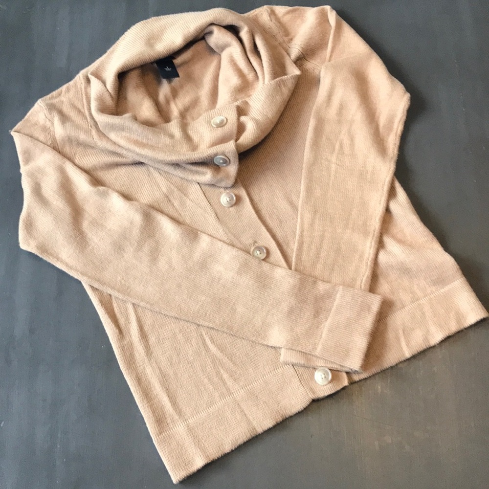 Ann Taylor cotton blend cowl cardigan. Small